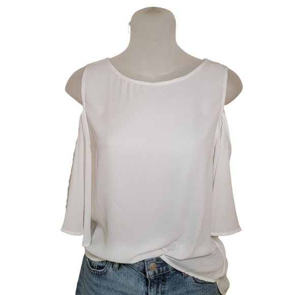 Cold Shoulder Top Scoop Neck Size L - Picture 5 of 10